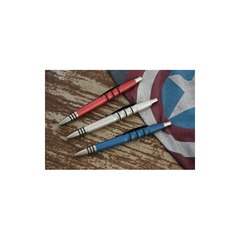 Tuff Writer Precision Press Pencils, machined from 6061-T6 aluminum with anodized finishes of Red, Black or raw aluminum 