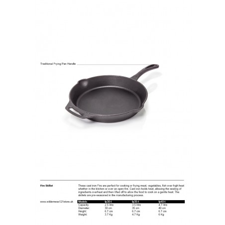 Cast iron fire skillets from Petromax