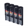 Powerpax Storacell Slimline 4 AAA Battery Caddy Case Black
