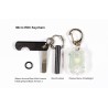 Micro EDC Keychain Mini Ceramic Folding Razor Blade, Mini FireSteel & Photon Micro-X Flashlight