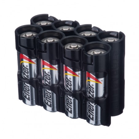 Powerpax Storacell 8AA Battery Caddy in Black Powerpax Storacell 8AA Battery Caddy in Black