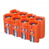 Powerpax Storacell Slimline 8 CR123 Battery Caddy Orange