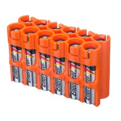 Storacell Battery caddy Case 12 AAA orange