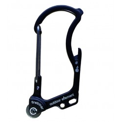 Outdoor Element Death Valley Firebiner - Survival Carabiner With Fire Starter & Bottle Opener