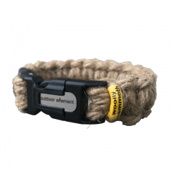 Outdoor Element Woolly Mammoth Survival Jute Bracelet Closed