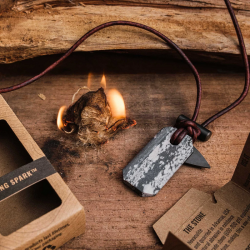Wazoo Viking Spark Necklace with lit fire