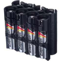 Powerpax Storacell Slimline 8 AAA Battery Caddy Black