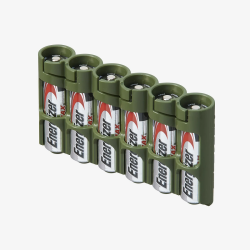 Storacell 6 AA Battery Cady Case Military Green