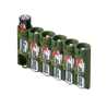 Storacell 6 AA Battery Cady Case Military Green dispensing battery