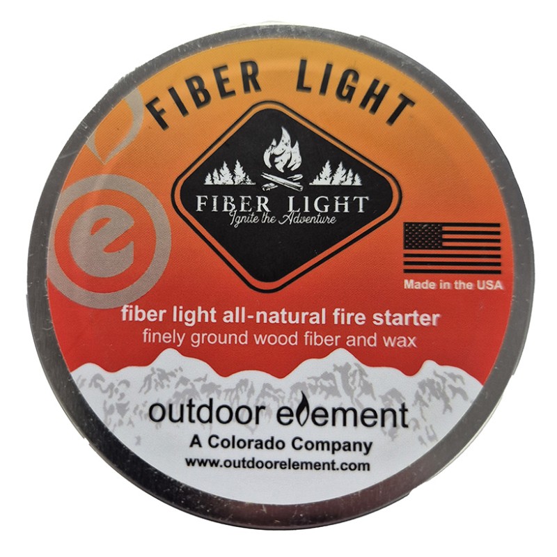 Outdoor Element Fiber Light Original round tin tinder