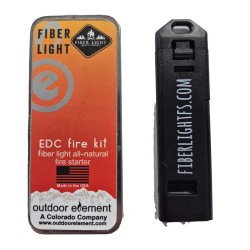 outdoor element Fiber Light EDC Fire Kit with striker