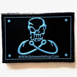 Grim workshop fishing morale patch with a hidden pocket front