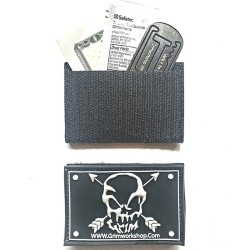 Grim Workshop - Hunting Morale Patch with hidden pocket showing tools