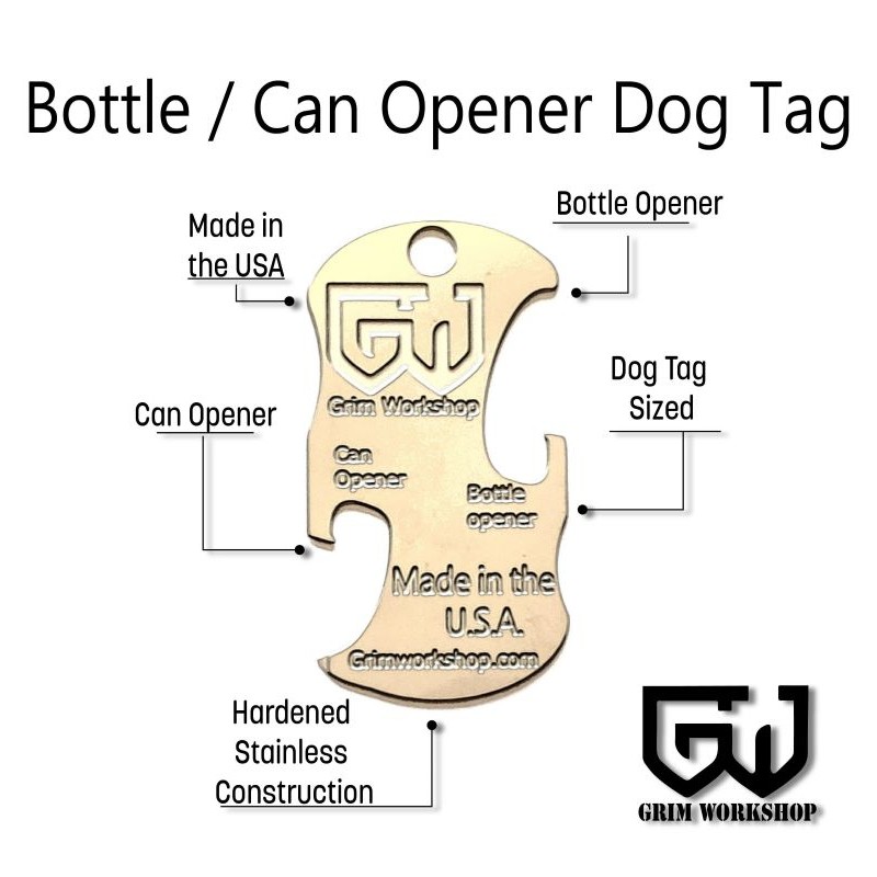 Grim Workshop - Bottle / Can Opener Dog Tag