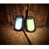 Grim workshop emergency signal dog tag glow in the dark and reflector