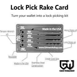 Grim Workshop - Lock Pick Rake Card detail