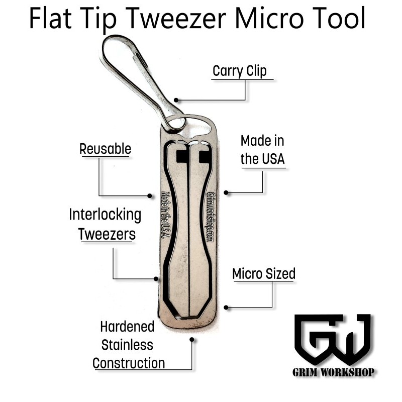 Grim Workshop - Flat Tip Tweezer Micro Tool detail