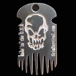 The Grim Workshop Metal Spork Dog Tag Necklace black background