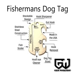 Grim Workshop - Fisherman's Dog Tag : Fishing Multi Tool Necklace  detail