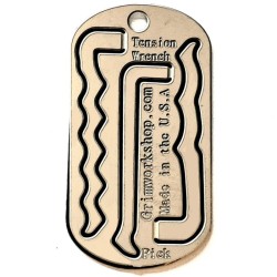 Grim Workshop - Lockpick Dog Tag: Lock Pick Necklace white background