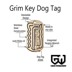 Grim Workshop - Lockpick Dog Tag: Lock Pick Necklace