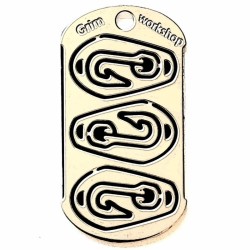 Grim Workshop - Hook and Lure Dog Tag: Survival Fishing Necklace white background