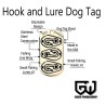 Grim Workshop - Hook and Lure Dog Tag: Survival Fishing Necklace details