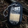 Grim Workshop - Mini Hook Fishing Kit Dog Tag: Survival Fishing Necklace in holder