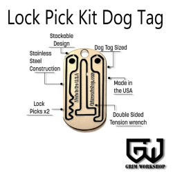 Grim Workshop - Lockpick Dog Tag: Lock Pick Necklace