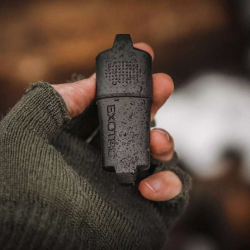 Exotac fireSLEEVE mini™ black in hand