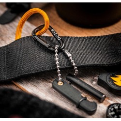 WAZOO - fire starter keychain ceramic folder on wazoo cache belt