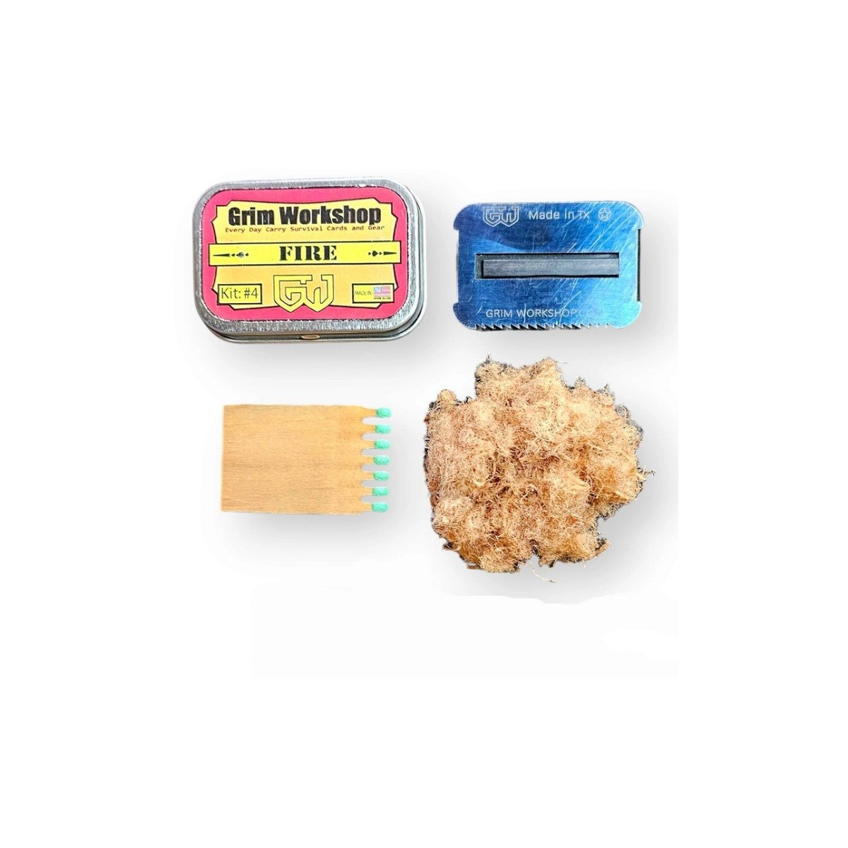 Grim Workshop Fire Starting PAK Kit : Compact Fire-Starting Power in Your Pocket Grim Workshop Fire Starting PAK Kit : Compact Fire-Starting Power in Your Pocket