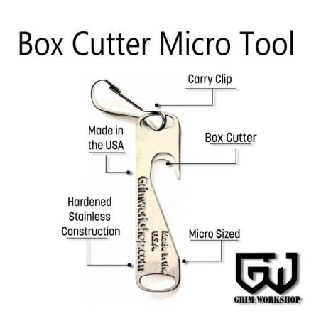 Grim Workshop EDC Box Cutter Micro Tool zipper sized