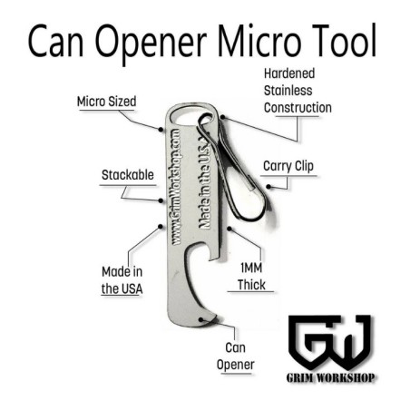 Grim Workshop Can Opener Micro Tool keychain
