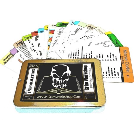Grim Workshop 20 Piece Emergency and Survival Tip Card EDC outdoor skills
