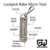 Grim Workshop Lock Pick Rake Micro Tool necklace zipper keyring