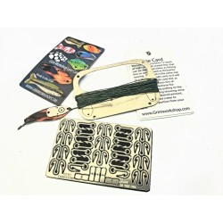 Grim Workshop Specialty Hook Fishing Survival Card Double Sided Hooks single hooks weights lures