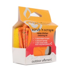 Outdoor Element scrub n scrape camp kitchen cleaning kit packaged