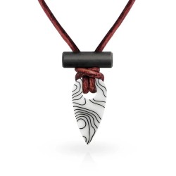 wazoo spark necklace white striker with topography engraving