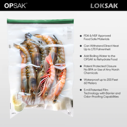 loksak OPSAK bag waterproof odour barrier bag seals away seafood smells