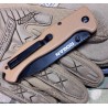 ROGAN Rogue Folding Pocket Knife - Gen 1 - Coyote Black closed on wood
