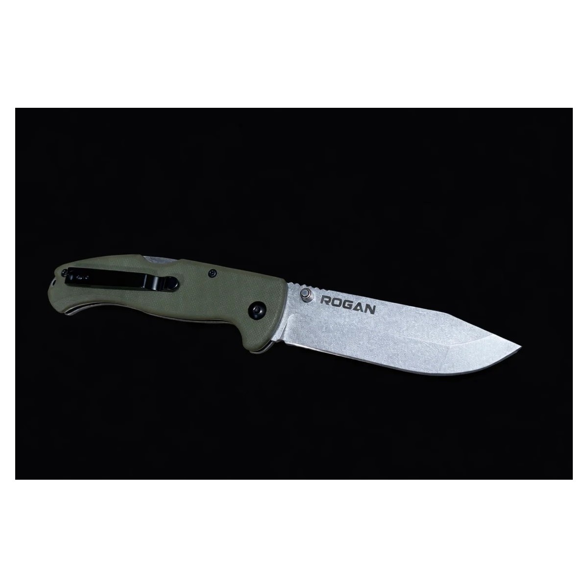 ROGAN Rogue folding knife special edition OD Green and Stonewash