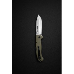 ROGAN Rogue folding knife special edition OD Green and Stonewash open 2