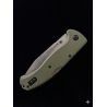 ROGAN Rogue folding knife special edition OD Green and Stonewash closed showing reverse side