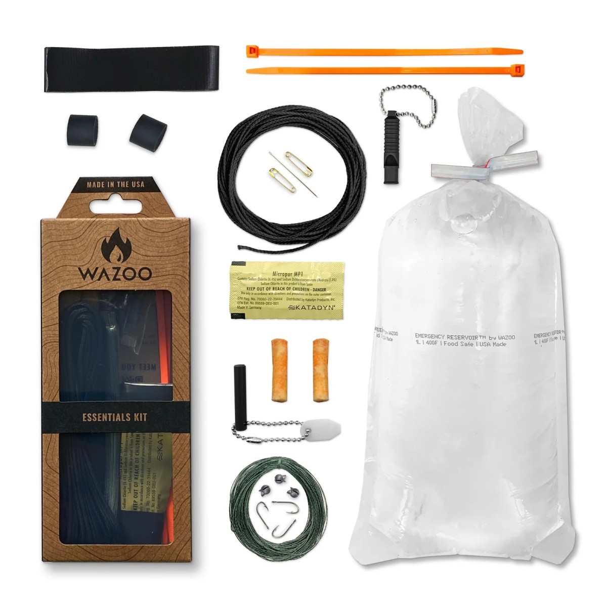 Wazoo essential kit - every day essentials - 15 tool survival kit for every day carry