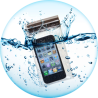 aloksak waterproof phone case in water