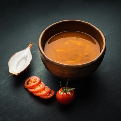 REAL Turmat Tomato Soup served