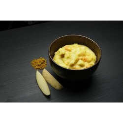 REAL Turmat Cod in Creamy Curry Sauce served