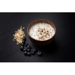 REAL Turmat Blueberry & Vanilla Muesli served