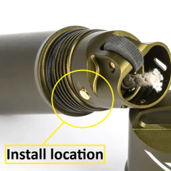 EXOTAC titanLIGHT Flameguard Pin install location